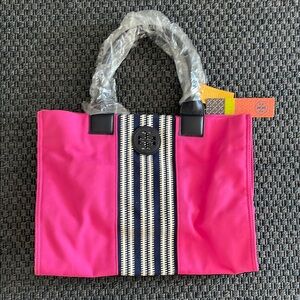 Tory Burch center striped tote